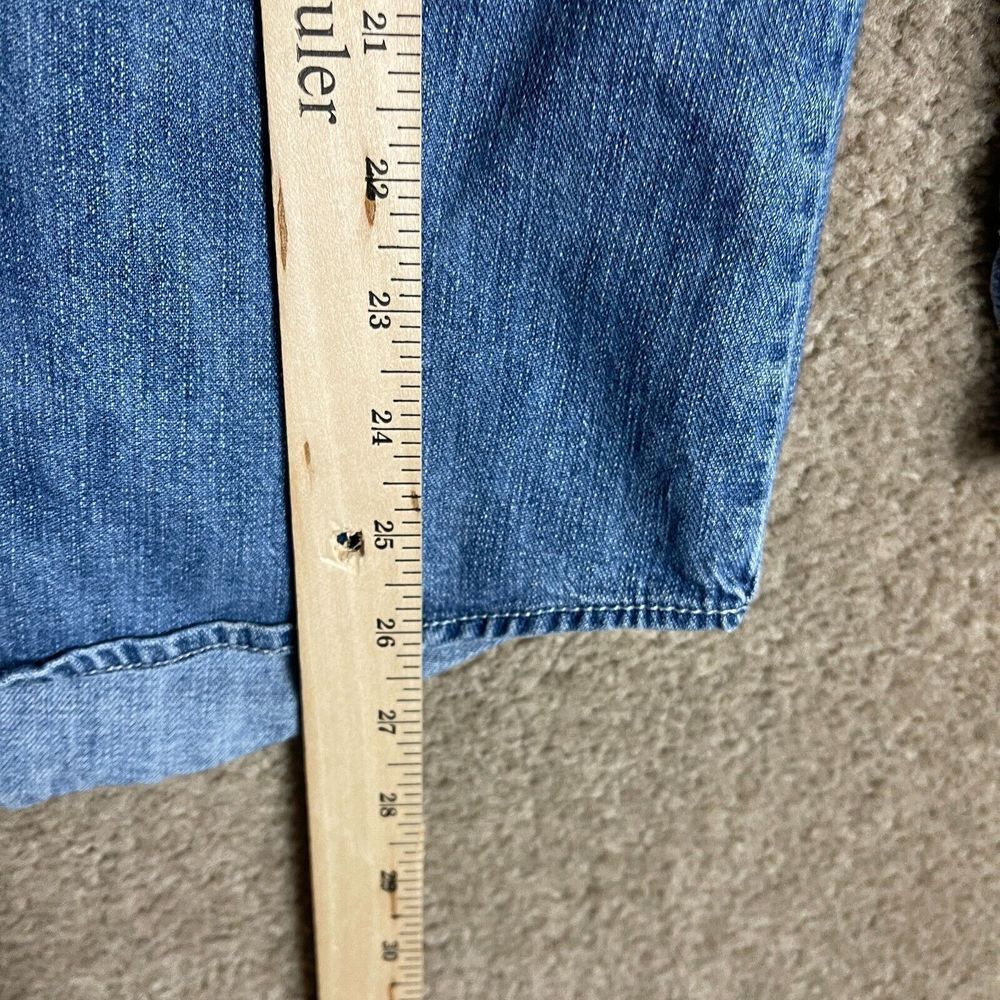 Levi's Western Shirt Shacket Womens Size Small Blue Denim Long Sleeve Pearl Snap - Picture 6 of 9